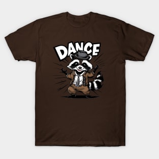 cute raccoon Party Dance T-Shirt